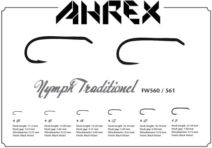 Ahrex FW560 - Traditional Nymph klasyczne haki do nimf z zadziorem